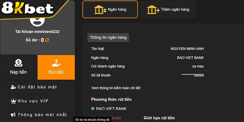  Các bước rút tiền được đánh giá đơn giản và cực kỳ tiện lợi